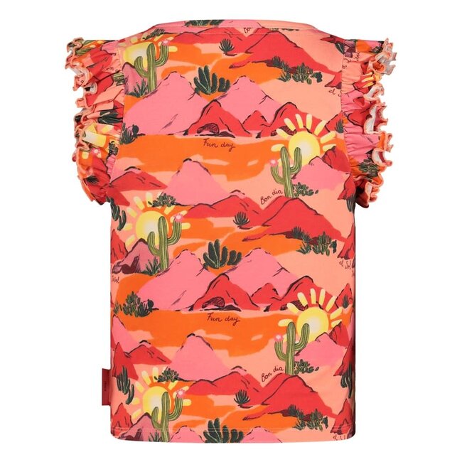 Jubel - T-shirt AOP Zalm - Salsa Sunset