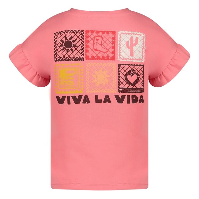 Jubel - T-shirt met Backprint Roze - Salsa Sunset