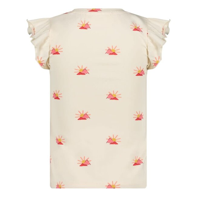 Jubel - T-shirt AOP Offwhite - Salsa Sunset