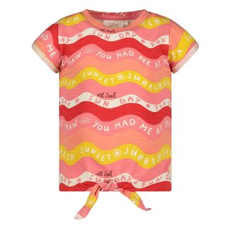 Jubel Jubel - T-shirt AOP Roze - Salsa Sunset