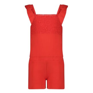 Jubel Jubel - Jumpsuit Kort Rood - Salsa Sunset