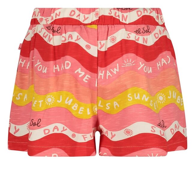 Jubel - Short AOP Roze - Salsa Sunset