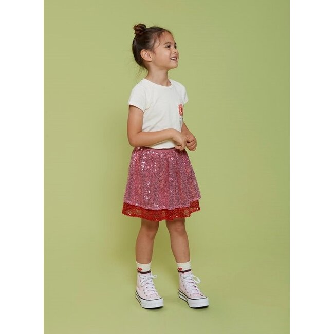 Jubel - Pailetten Rok Roze - Salsa Sunset