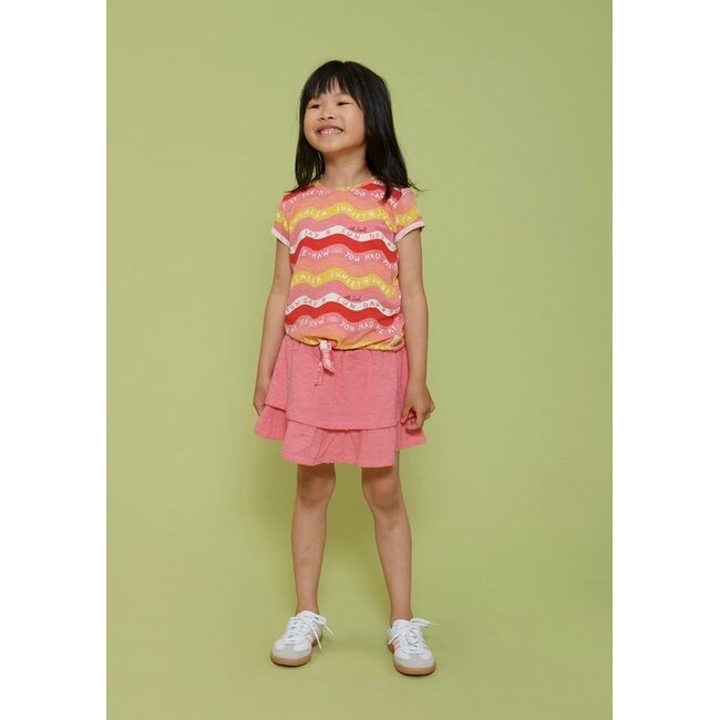 Jubel - Rok Mousseline Roze - Salsa Sunset