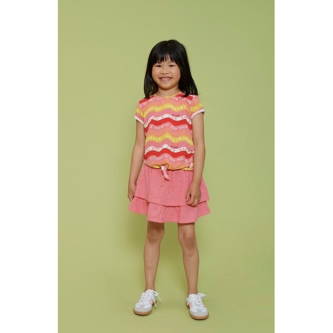 Jubel - Rok Mousseline Roze - Salsa Sunset