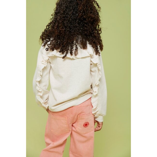 Jubel - Sweater Offwhite Melange - Salsa Sunset