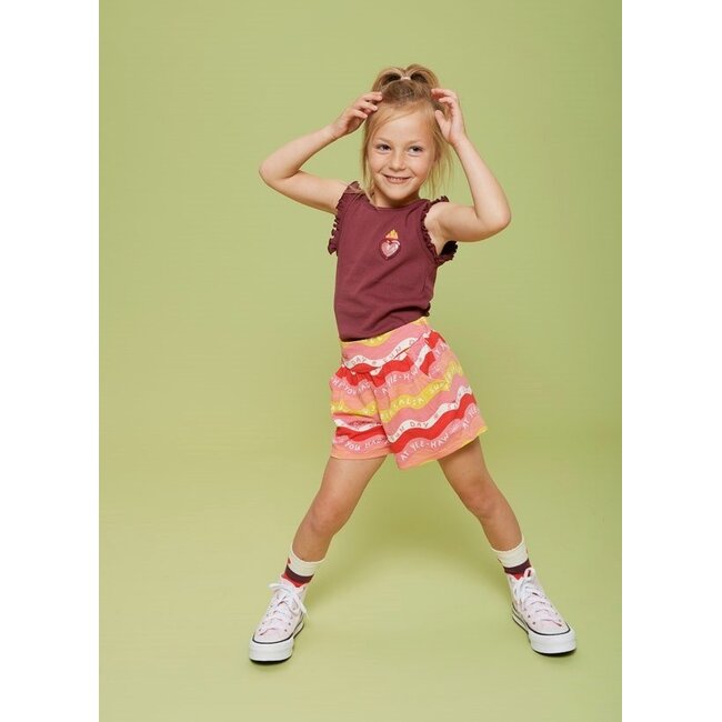 Jubel - Singlet Rib Bordeaux - Salsa Sunset