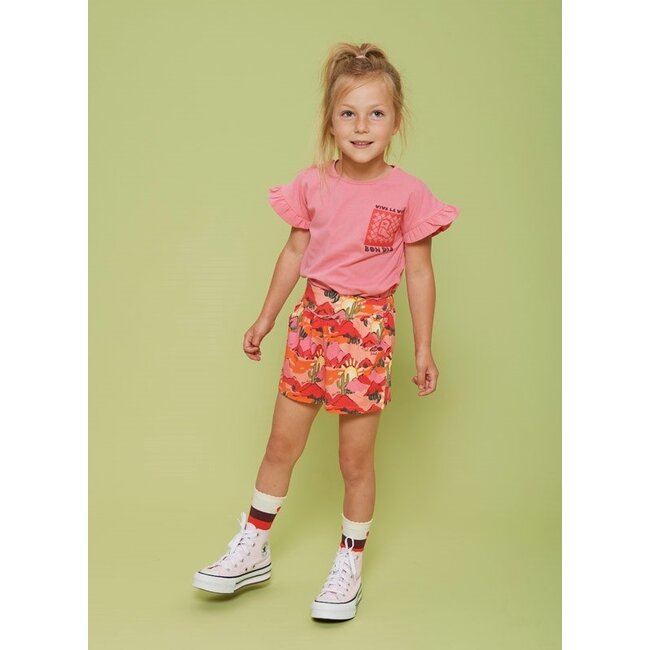 Jubel - T-shirt met Backprint Roze - Salsa Sunset