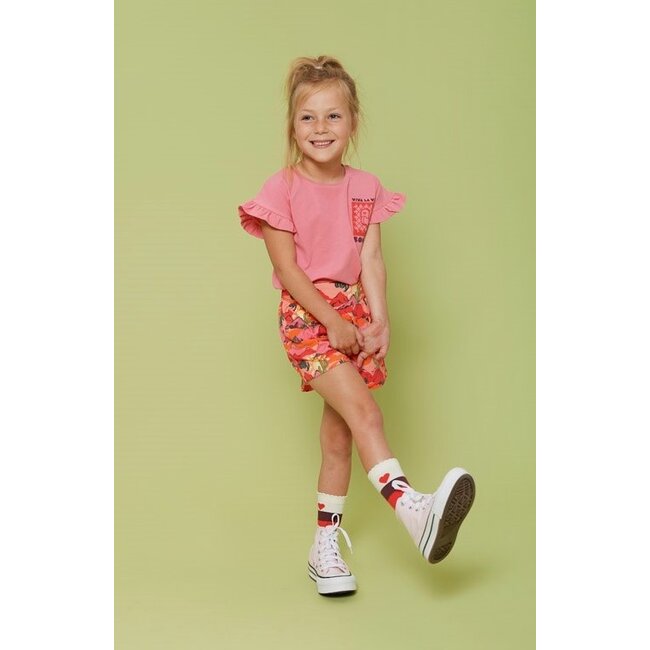 Jubel - T-shirt met Backprint Roze - Salsa Sunset