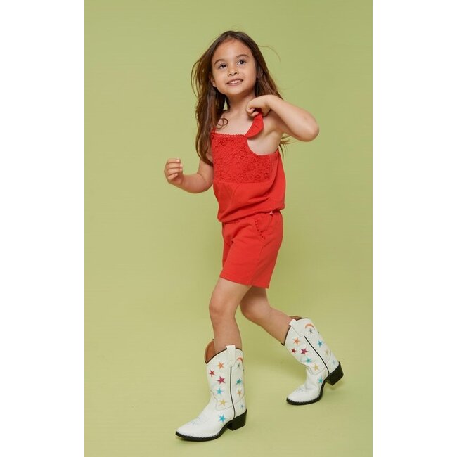 Jubel - Jumpsuit Kort Rood - Salsa Sunset