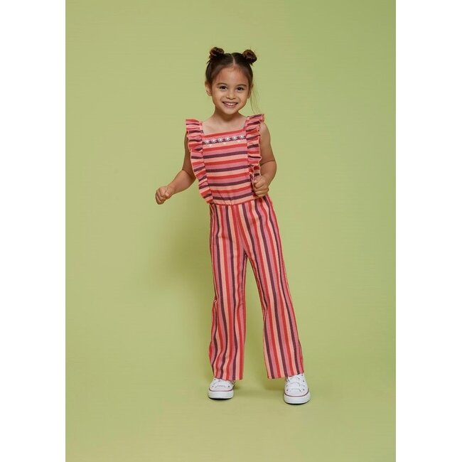 Jubel - Jumpsuit Streep Zalm - Salsa Sunset