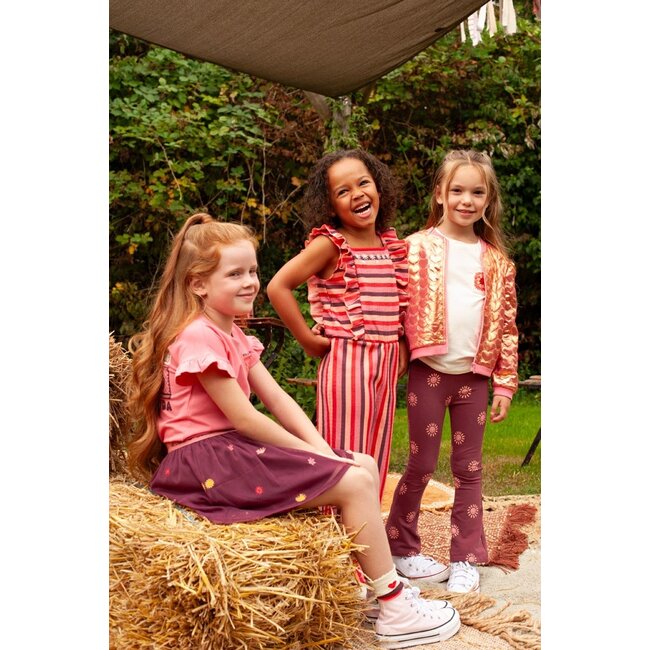 Jubel - Jumpsuit Streep Zalm - Salsa Sunset