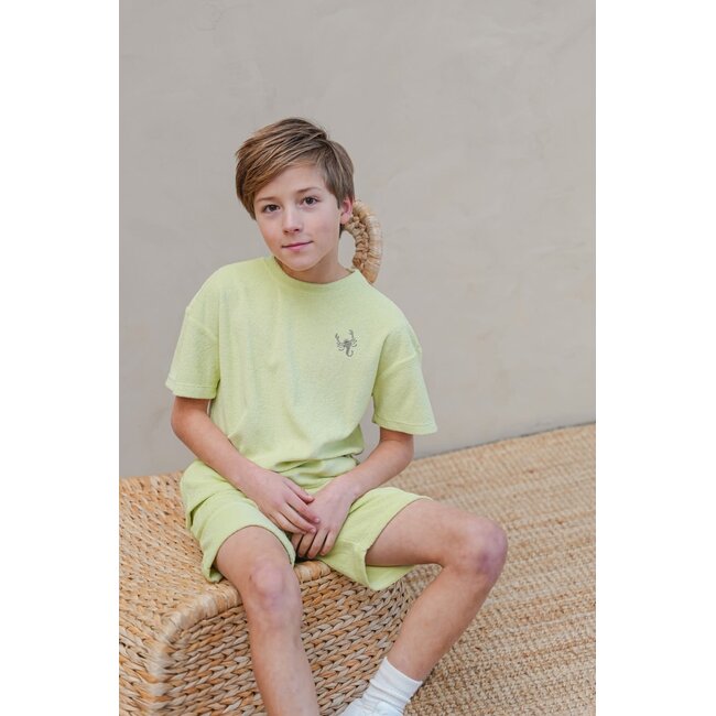 Like Flo - Terry Towling Tee Edin - Pistache