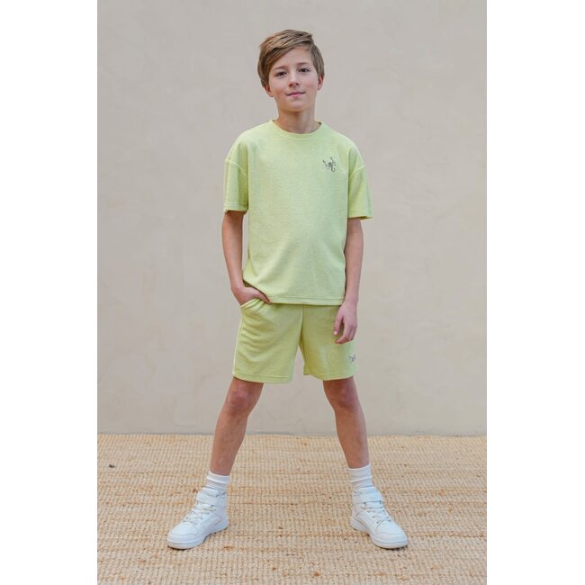 Like Flo - Terry Towling Tee Edin - Pistache