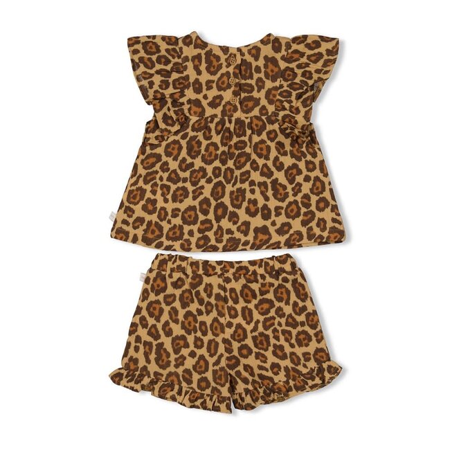 Feetje - Top + Short Mousseline AOP Camel - Summer Woven