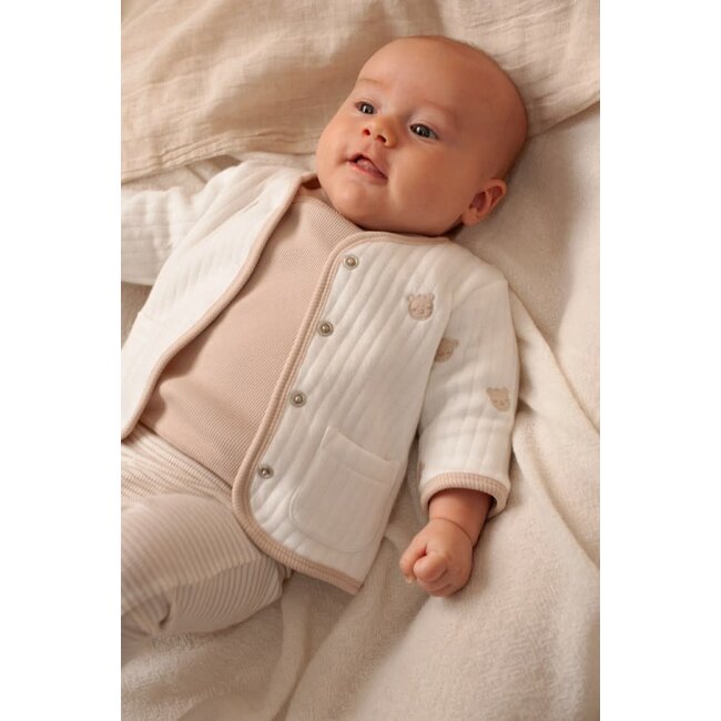 Feetje - Overslagshirt Rib Zand - Honey Bear