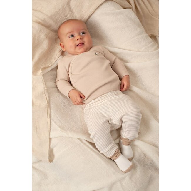 Feetje - Overslagshirt Rib Zand - Honey Bear