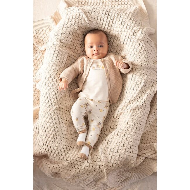 Feetje - Broek AOP Offwhite Melange - Honey Bear