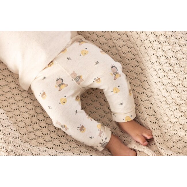 Feetje - Broek AOP Offwhite Melange - Honey Bear
