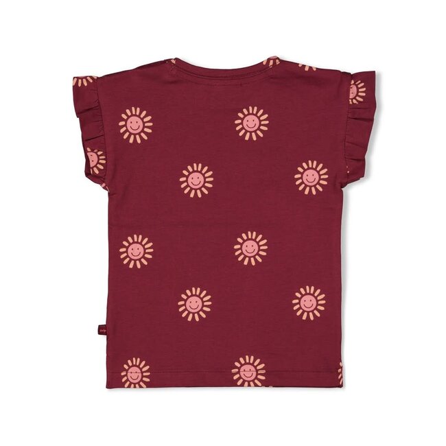 Feetje - T-shirt AOP Bordeaux - Salsa Sunset