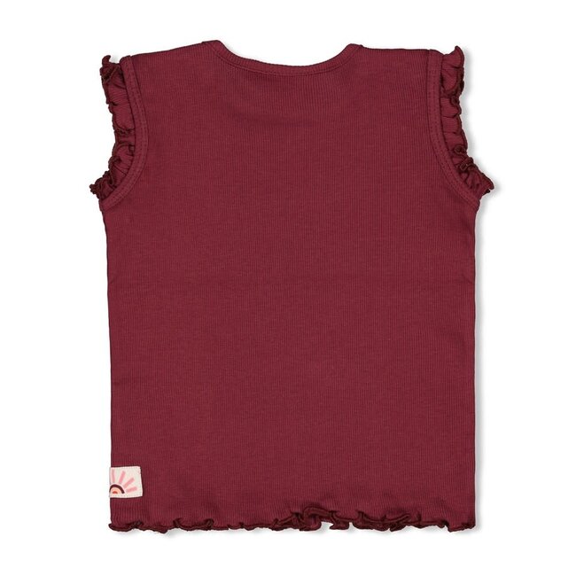 Feetje - Singlet Rib Bordeaux - Salsa Sunset
