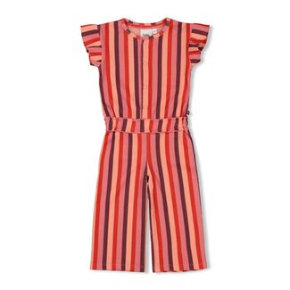 Feetje Feetje - Jumpsuit Streep Seersucker Zalm - Salsa Sunset