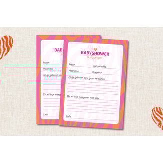 More Morris More Morris -10x Babyshower Invulkaarten - Pretty Power