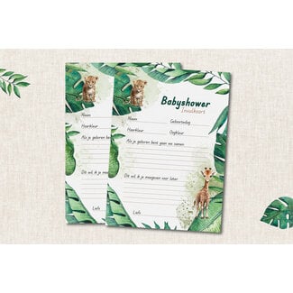 More Morris More Morris -10x Babyshower Invulkaarten - Grateful Green