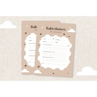 More Morris More Morris -10x Babyshower Invulkaarten - Bumpy Beige