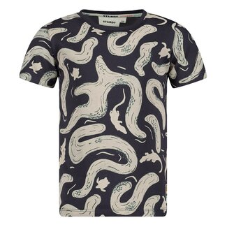 Sturdy Sturdy - T-shirt AOP Indigo - Lagoon Legends