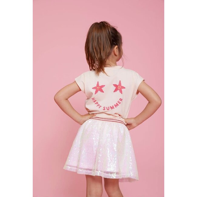 Jubel - T-shirt met Backprint Lichtroze - Lazy Lagoon