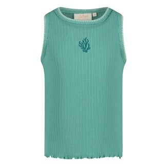 Jubel Jubel - Singlet Pointelle Rib Jade Groen - Lazy Lagoon