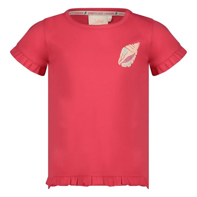 Jubel - T-shirt met Backprint Fuchsia - Lazy Lagoon