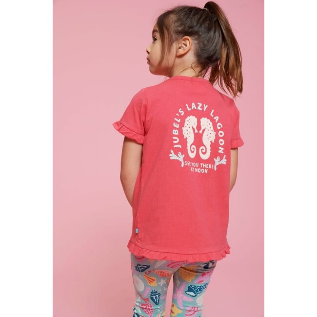 Jubel - T-shirt met Backprint Fuchsia - Lazy Lagoon