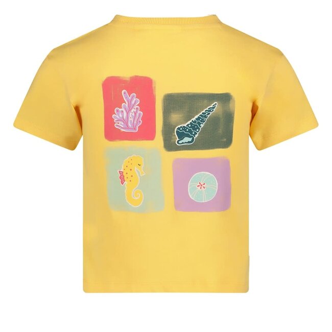Jubel - T-shirt met Backprint Geel - Lazy Lagoon