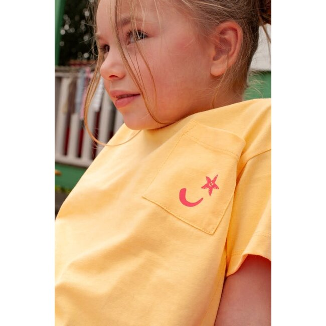 Jubel - T-shirt met Backprint Geel - Lazy Lagoon