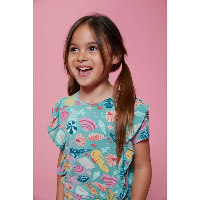 Jubel - T-shirt AOP Jade Groen - Lazy Lagoon