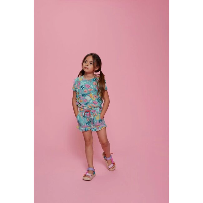 Jubel - T-shirt AOP Jade Groen - Lazy Lagoon