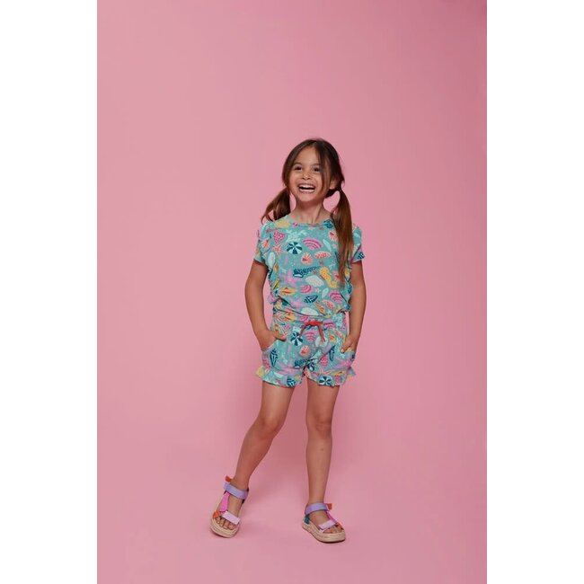 Jubel - T-shirt AOP Jade Groen - Lazy Lagoon