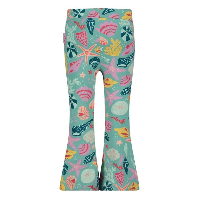 Jubel - Flared Broek AOP Jade Groen - Lazy Lagoon