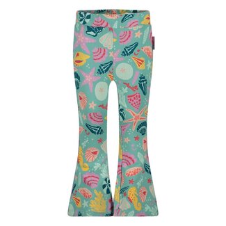 Jubel Jubel - Flared Broek AOP Jade Groen - Lazy Lagoon