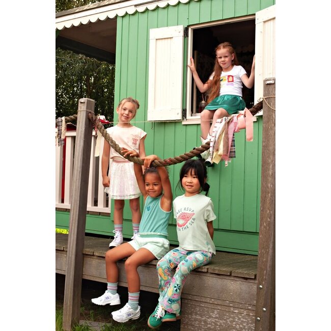 Jubel - Flared Broek AOP Jade Groen - Lazy Lagoon