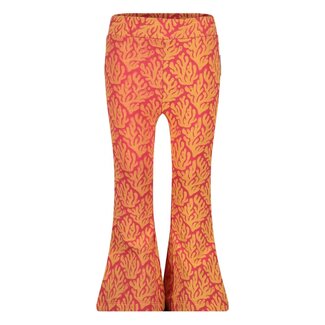 Jubel Jubel - Flared Broek AOP Fuchsia - Lazy Lagoon