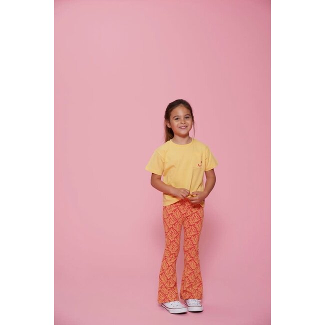 Jubel - Flared Broek AOP Fuchsia - Lazy Lagoon