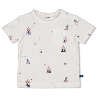 Feetje Feetje - T-shirt AOP Offwhite - Seaside Happiness