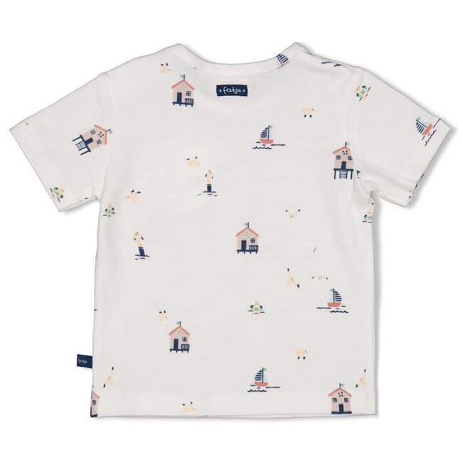 Feetje - T-shirt AOP Offwhite - Seaside Happiness