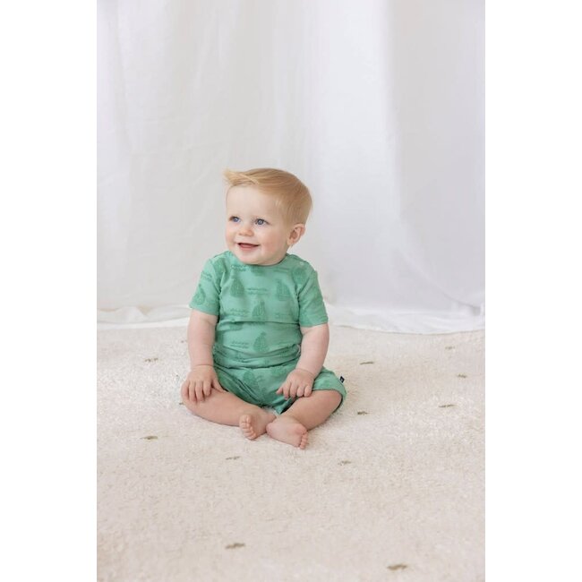 Feetje - Short AO Badstof Groen - Seaside Happiness