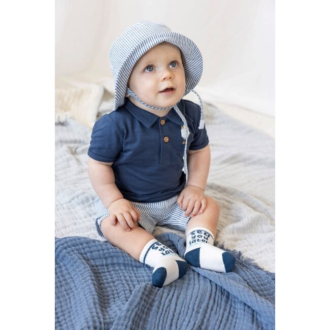 Feetje - Short Streep Chambray - Seaside Happiness