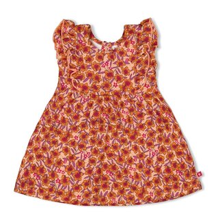 Feetje Feetje - Jurk AOP Perzik - Love Peace Aloha