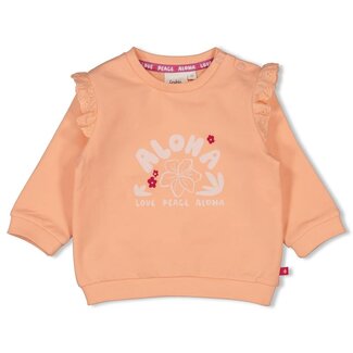Feetje Feetje - Sweater Relaxed Fit Perzik - Love Peace Aloha
